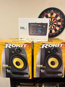 KRK Rokit 5 G3 Studio Speakers Pair with SSL 2 Audio Interface