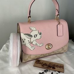 Disney x Coach Tilly Top Handle Satchel in Signature Canvas with Dalmati.ans