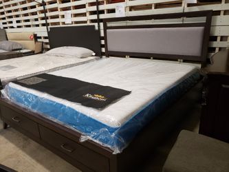 New california king bed frame with mattress tax included