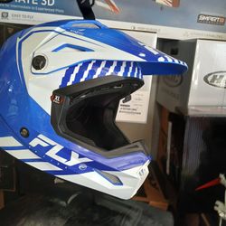 Motocross Helmet Fly Racing Brand New And FMF Goggles Summer Special Deal $130 Plus Tax Original Price $200