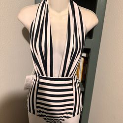 Black And White Bathing Suit