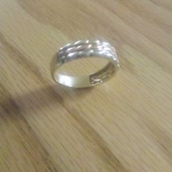 14k "Zales" Solid Gold Ring Tricolor 4.3 Grams!!! Size 10