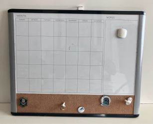 U Brands Hanging Acrylic Granite Frame Calendar Board With Pins 20" x 16"