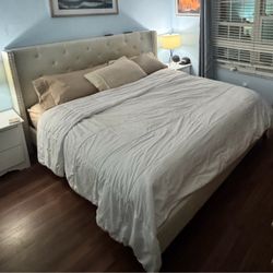 King size flat bed frame with headboard King size flat bed frame with headboard