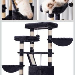 68” Cat Tree Tower – Multi-Level, Lightly Used 