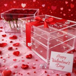 Acrylic Rose Box – Flowers Included Or Box Only