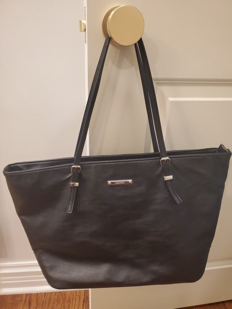 Womens Black Designer Purse Bag Nine West Double Strapped Lightweight