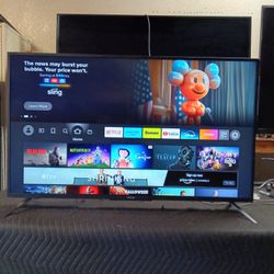 50 inch fire tv 4k smart tv beautiful tv comes with remote contro shows great image works perfect guaranteed