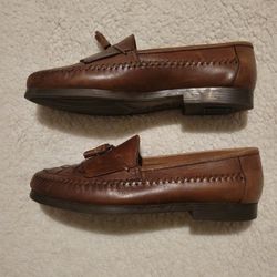 MENS GIRGIO BRUTINI WOVEN LEATHER UPPER LOAFERS BROWN SIZE 11.5 