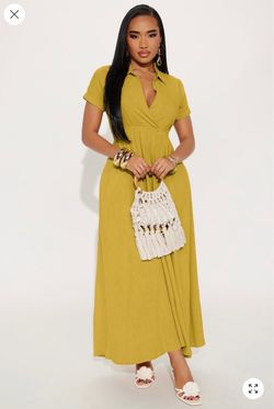 Linen Maxi Shirt Dress - Fashion Nova