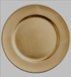 Gold Beaded Charger Plate