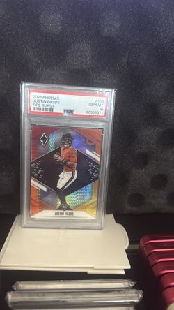 Justin fields fire burst psa 10