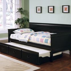 New Twin Twin Day Bed Frame With Trundle