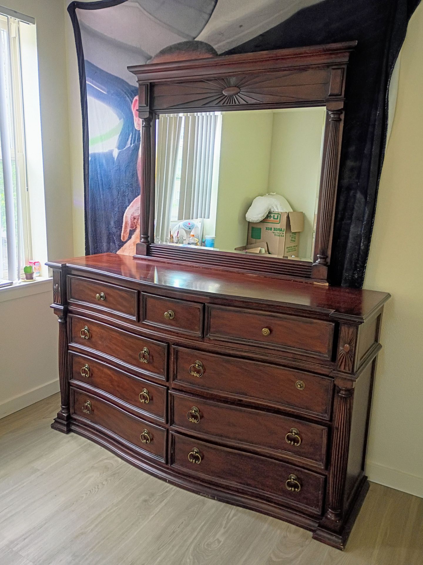 Dresser with mirror