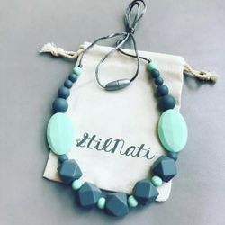 Teething Necklace Silicone Teething Beads Nursing Necklace For Mom By Stilnati