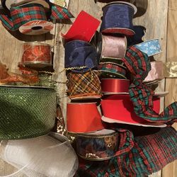 Large Assortment Of Ribbons Around 40 Rolls