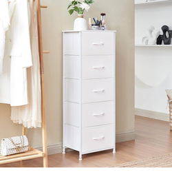 ✨White Dresser with Fabric Drawers✨