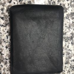 TUMI MENS BIFOLD BLACK LEATHER WALLET 