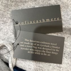 Sofia cashmere travel set in gray