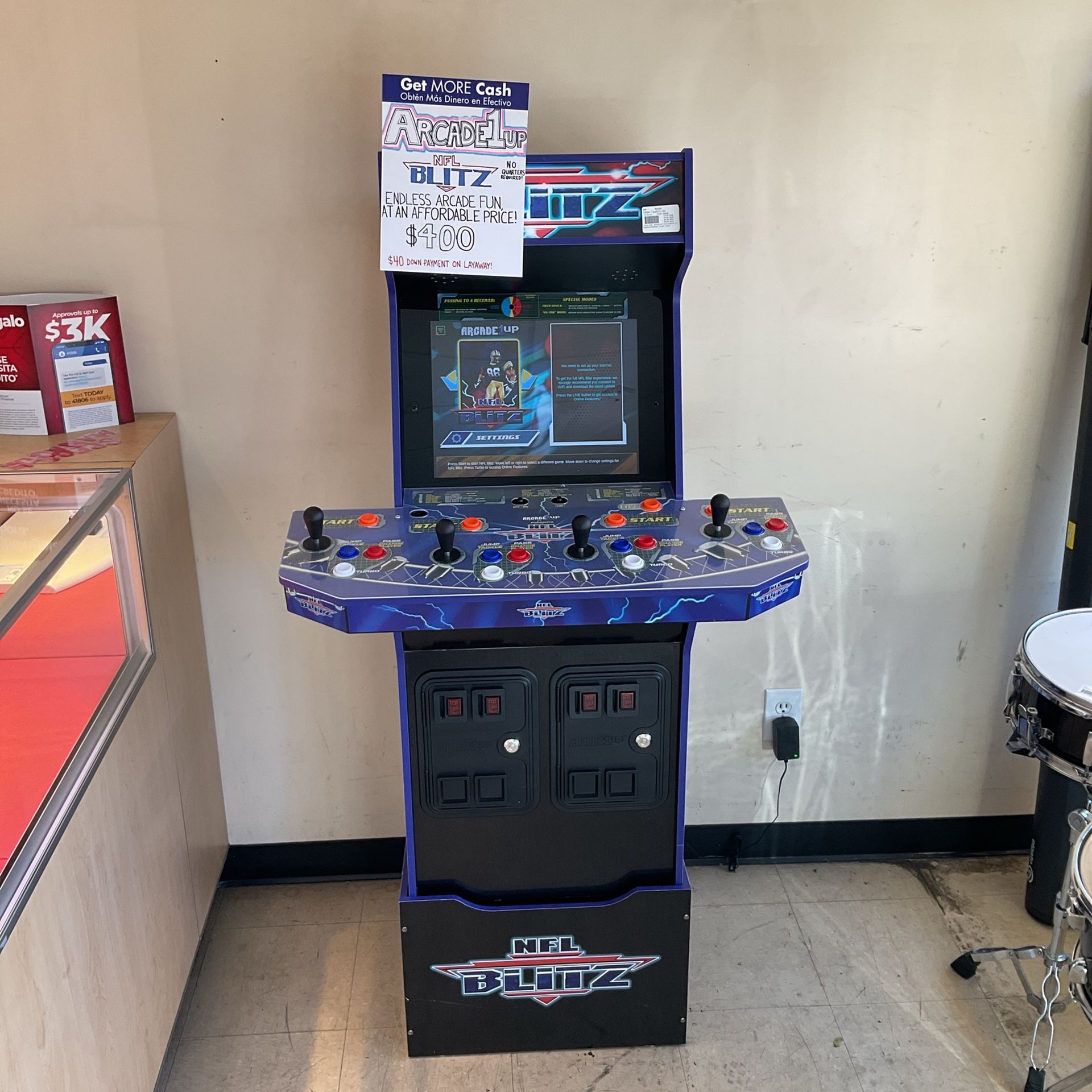 arcade 1 Up NFL Blitz No Quarters Required!