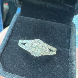 14kt white gold .5 Carat Diamond Engagement Wedding ring Size 13