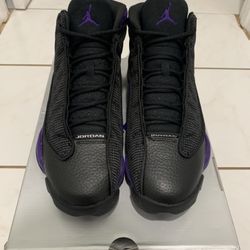 Brand New Jordan 13 Retro BLACK/COURT PURPLE-WHITE DJ5982-015 Size 9.5 For $220