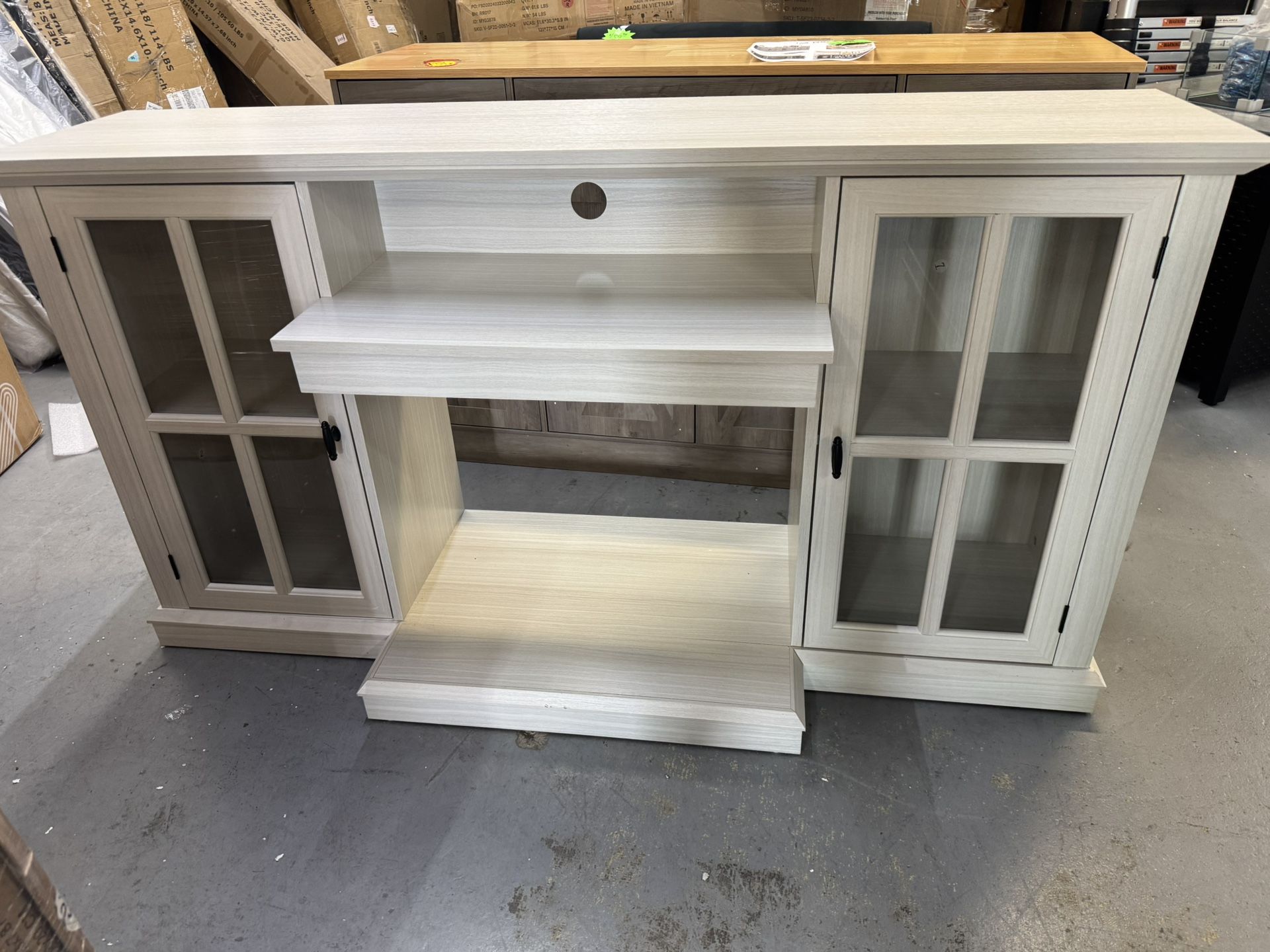Tv Stand New Glass Doors On The Side