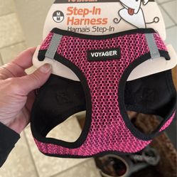 New 16”   Medium Pink Dog Harness 