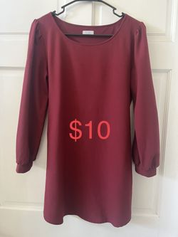 Red Loose Mini Dress Size Small