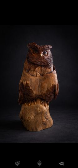 Teak Wood Owl