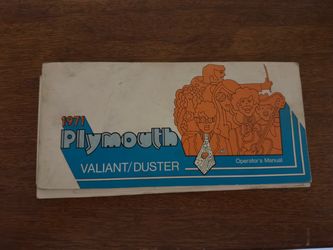 1971 Plymouth Valiant/Duster Operator's Manual