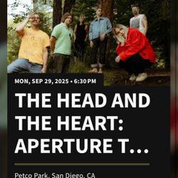 The Head and the Heart Tickets @PETCO 9/29