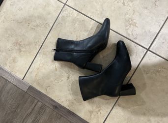 black heel boots
