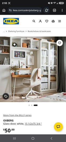 IKEA Oxberg glass doors for Billy bookcases