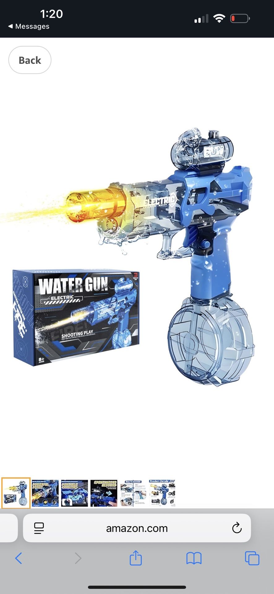 Electric Water Guns for Adults Kids, High Power Automatic Squirt Gun, Long Range Ultimate Battle Blaster Water Gun for Summer, Outdoor Beach Swimming 