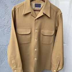 Vintage Pendleton Board Shirt Large Solid Mustard 
