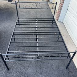 Full Metal Platform Bed Frame with Headboard and Footboard 