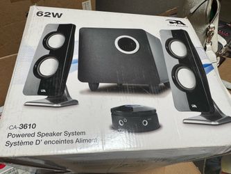 Cyber Acoustics CA-3610 2.1 Powered Speaker System – 62W with Subwoofer