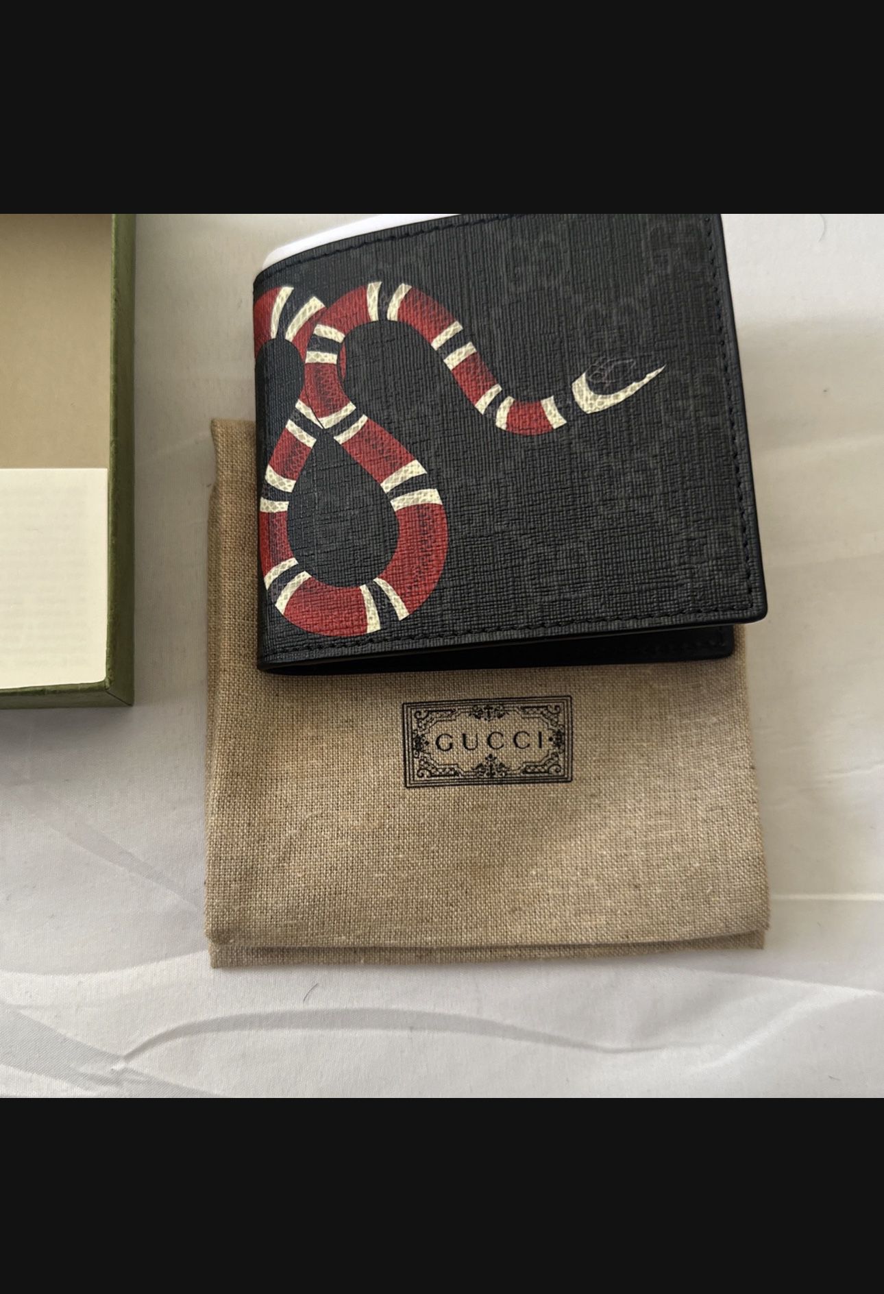 Gucci kingsnake Supreme Wallet AUTHENTIC