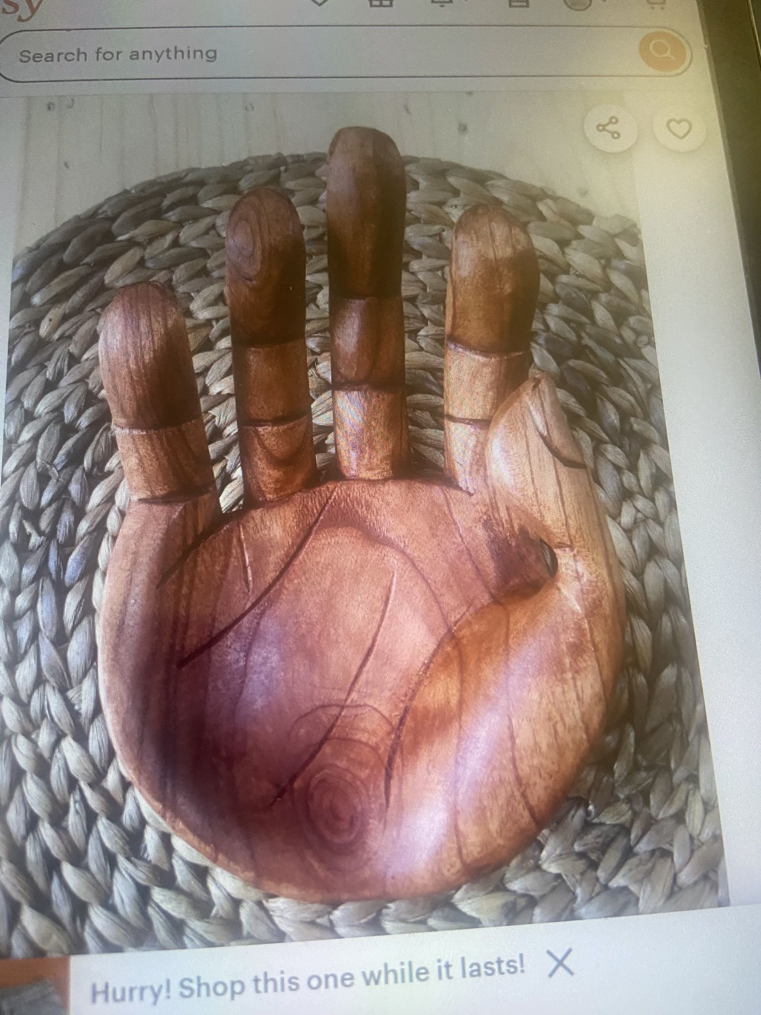 Brown Hand Woodern Chair