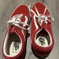 Red Vans Size 10 Men
