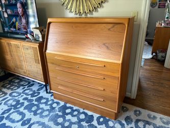 Mid-Century Modern Teak Secretary Desk Danish
