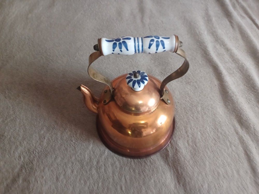 Vintage Brass Tea Kettle