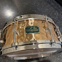 Canopus Hammered Bronze Snare Drum 14x5.5