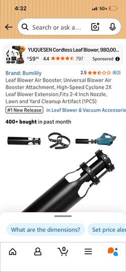 Leaf Blower Booster Attachment
