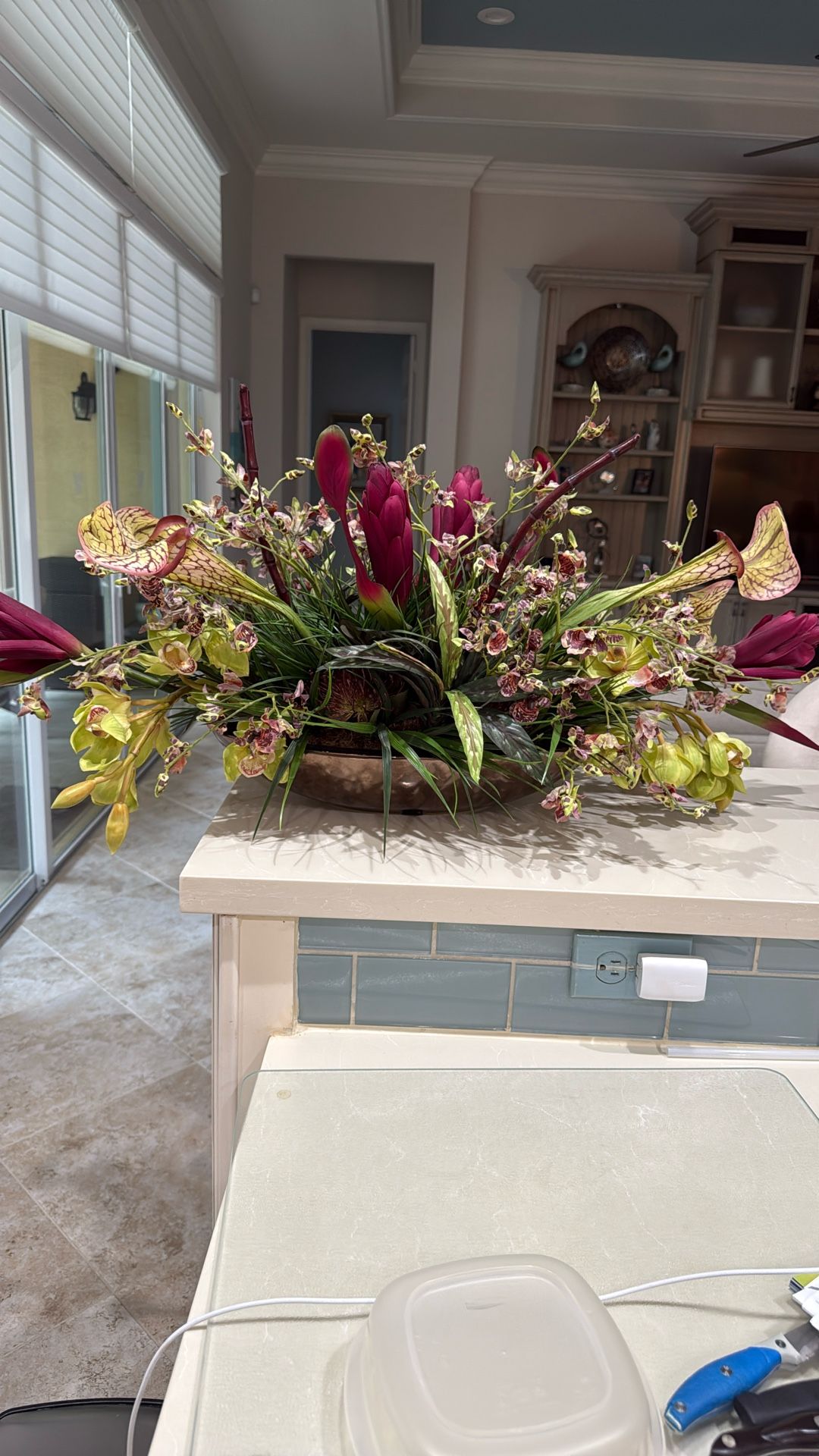 Silk Floral Centerpiece.