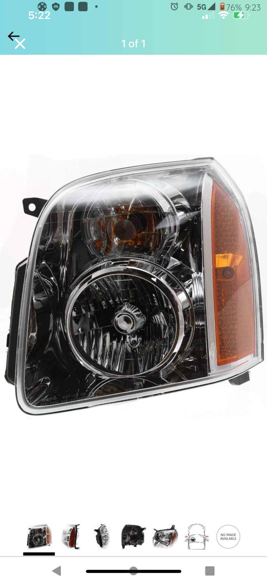GMC Yukon Left Headlight Assembly