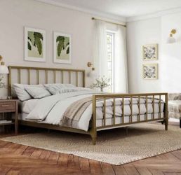 New Inbox King Gold Bed Mattress Not Included 