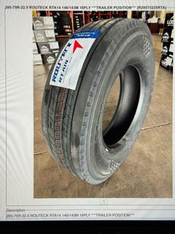 295-75R22.5 New Tires