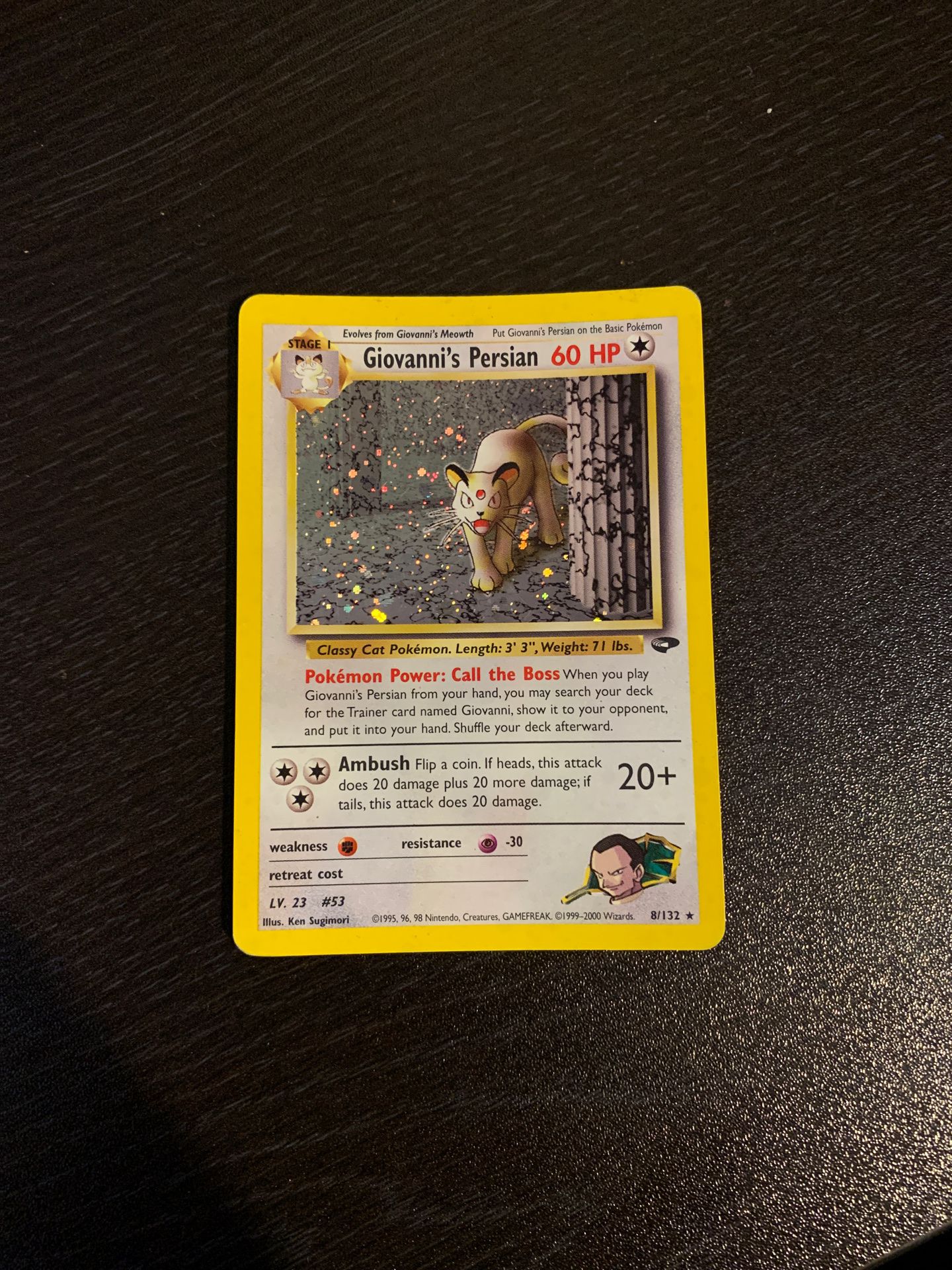 Pokemon Card Giovannis Persian